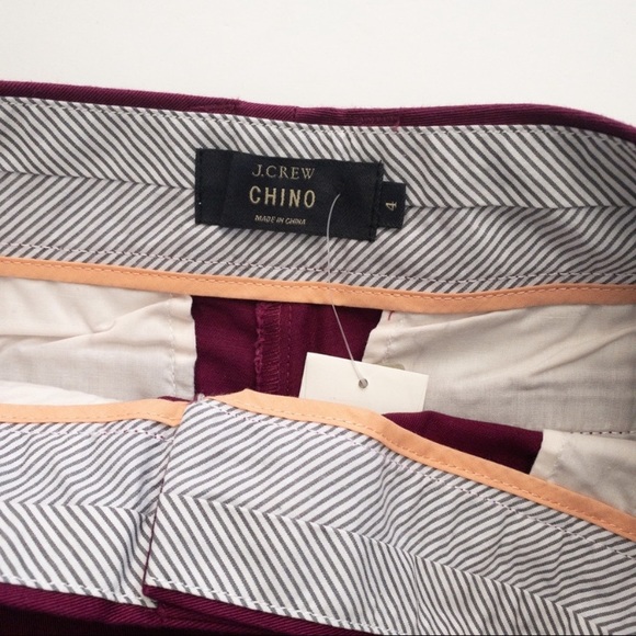 J.Crew Purple (Raspberry) Chino Shorts Size 4 - Picture 4 of 7